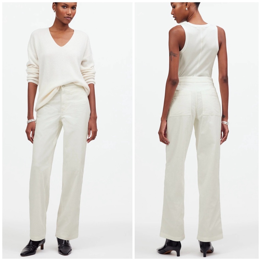 Madewell Cream Wide Leg Pants